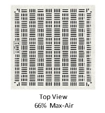 Universal 66% High Output Raised Access Flooring Air Grates - Top