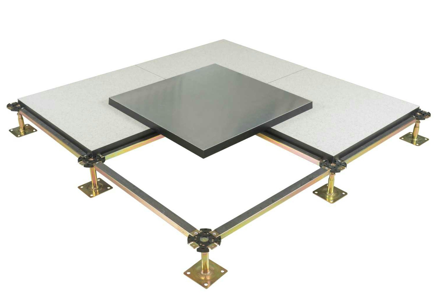 Calcium sulphate raised floor panels