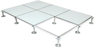 Modular access flooring panels supported by adjustable pedestals