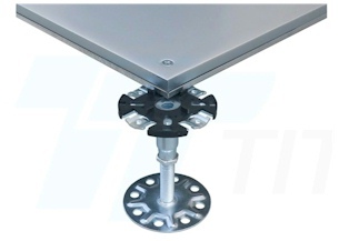 Stringerless corner-lock raised access floor system