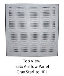 Wood Core Raised Access Floors System - Standard Air Flow Panel - Top
