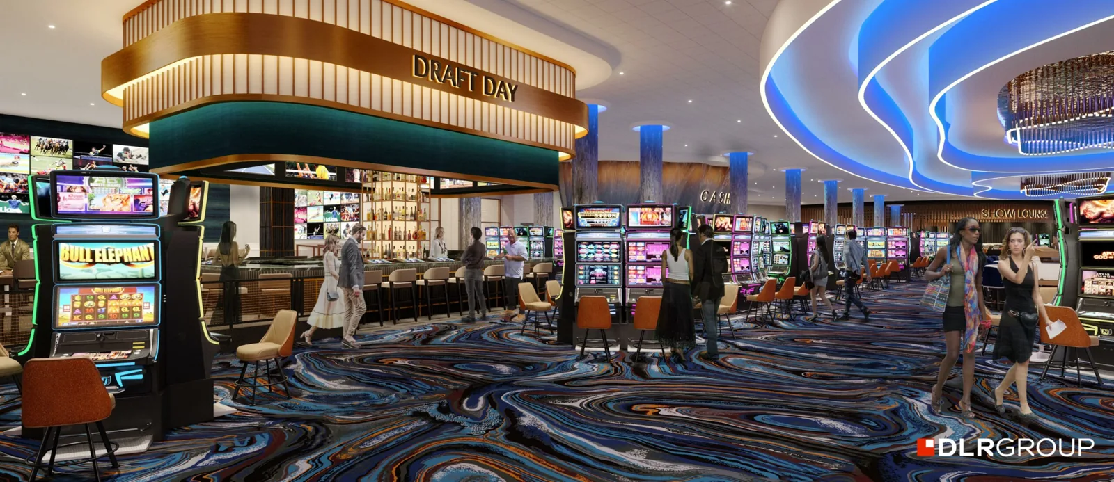 Rendering of the permanent Grand Island Casino Resort gaming floor