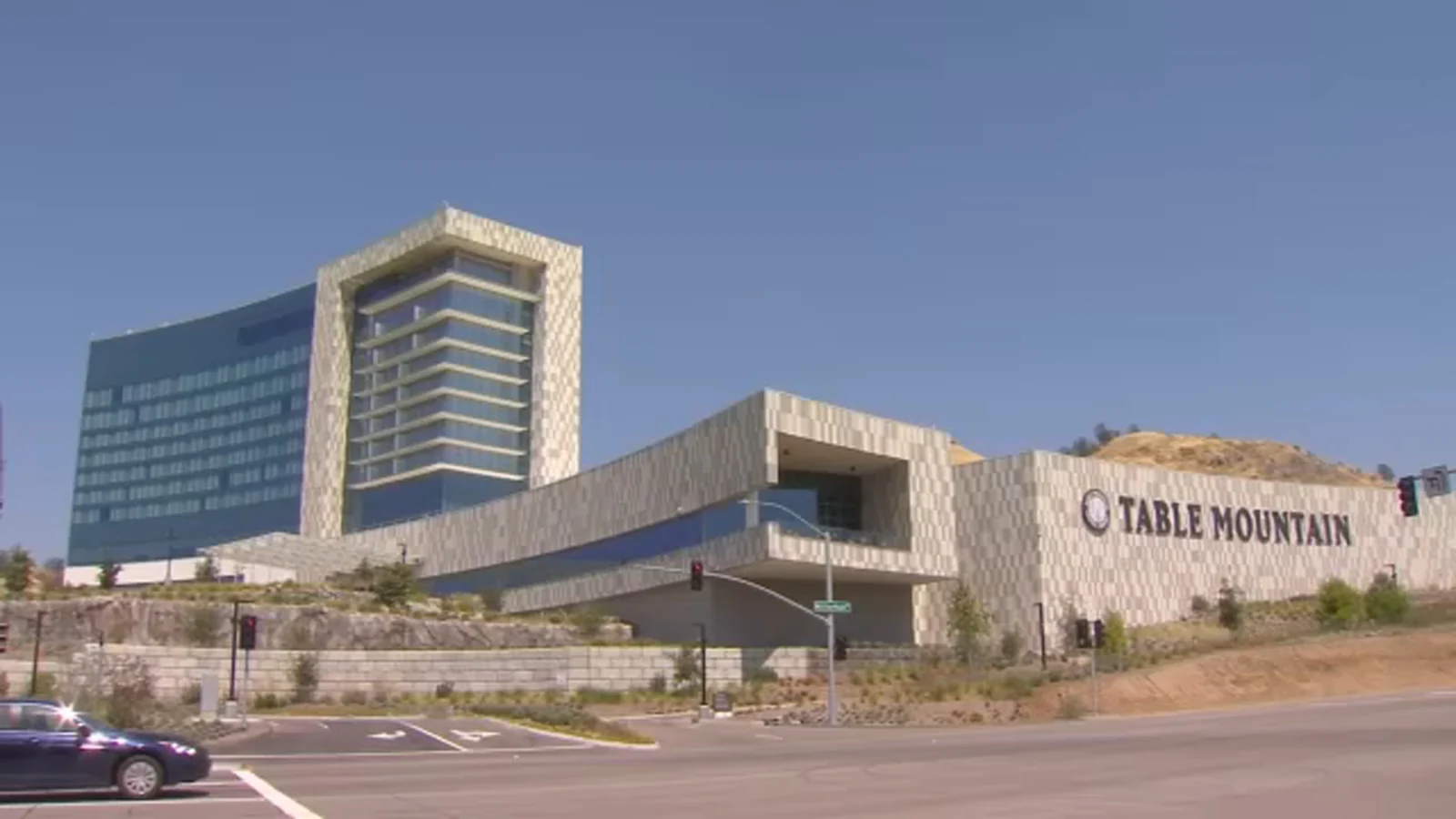 Table Mountain Casino Resort exterior and hotel tower in Friant, California