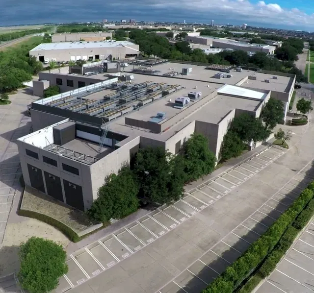 Aerial view of the Vesgro Data Center in Irving, Texas